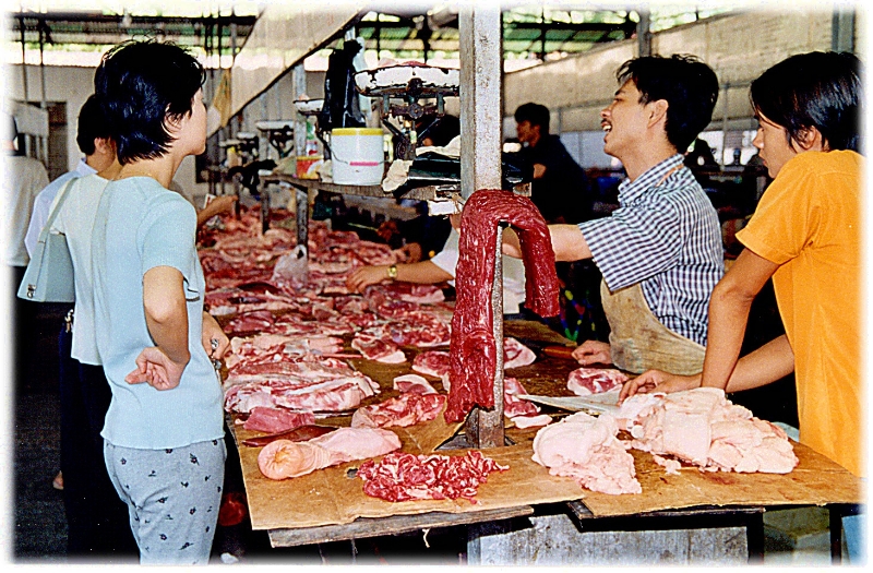 Meat market, Canton China.jpg - Meat market
